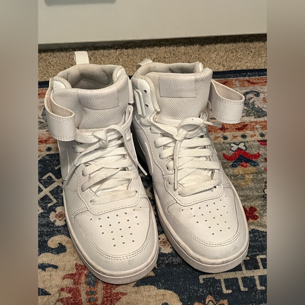 Nike All-White High-Top Sneakers - Picture 4 of 5